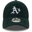 casquette-courbee-verte-ajustable-9forty-winter-borg-oakland-athletics-mlb-new-era