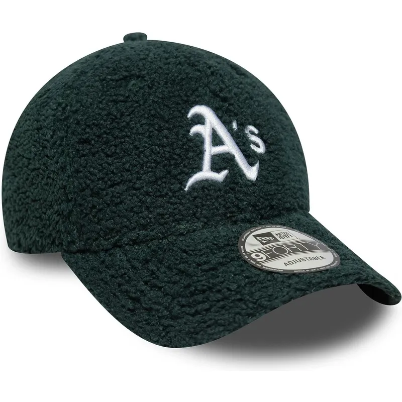 shapka-izvita-zelena-reguliruem-9forty-winter-borg-na-oakland-athletics-mlb-ot-new-era