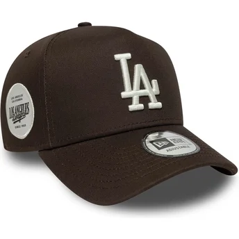 Braune gebogene Snapback-Kappe 9FORTY E Frame Side Patch der Los Angeles Dodgers MLB von New Era