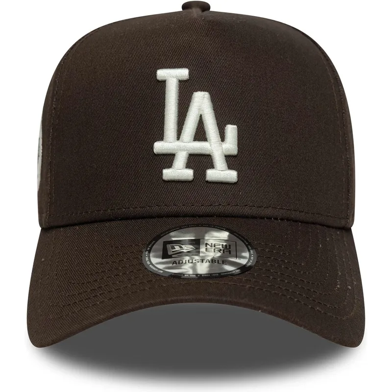 shapka-izvita-kafyav-snapbek-9forty-e-frame-side-patch-na-los-angeles-dodgers-mlb-ot-new-era