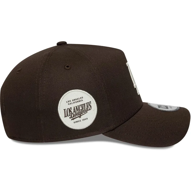 los-angeles-dodgers-mlb-new-era-brun-buet-snapback-9forty-e-frame-side-patch-kasket