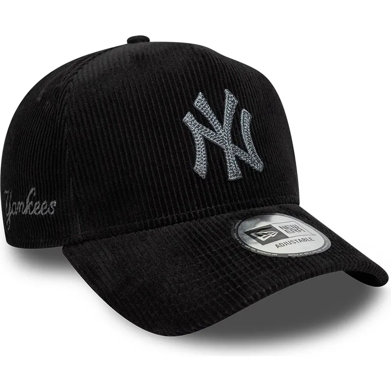 sort-justerbar-kurvet-kasket-9forty-e-frame-cord-fra-new-york-yankees-mlb-fra-new-era