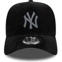 shapka-izvita-cherna-reguliruem-9forty-e-frame-cord-na-new-york-yankees-mlb-ot-new-era