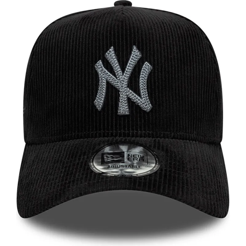 shapka-izvita-cherna-reguliruema-9forty-e-frame-cord-na-new-york-yankees-mlb-ot-new-era