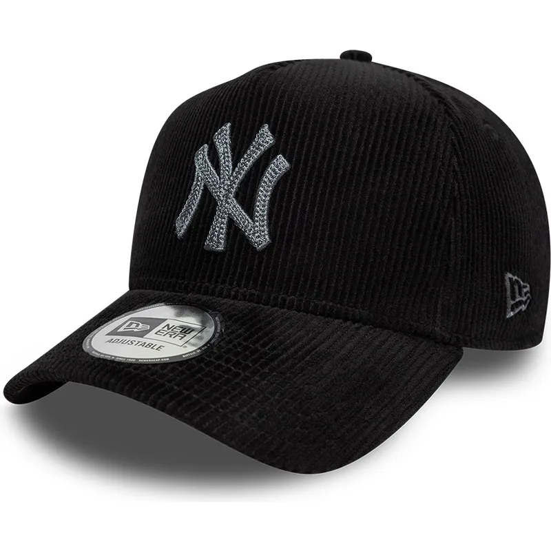 shapka-izvita-cherna-reguliruem-9forty-e-frame-cord-na-new-york-yankees-mlb-ot-new-era