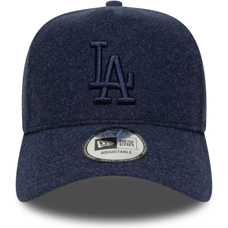 marinebla-buet-snapback-kasket-med-marineblat-logo-9forty-e-frame-melton-fra-los-angeles-dodgers-mlb-fra-new-era