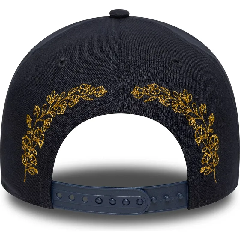 morkebla-buet-snapback-9forty-e-frame-tonal-icon-kasket-fra-new-york-yankees-mlb-fra-new-era