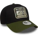 sort-og-gron-curved-snapback-kasket-9forty-e-frame-camo-patch-fra-new-era