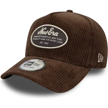 Καφέ καπέλο με καμπύλη κορυφή snapback 9FORTY E Frame Patch Cord της New Era