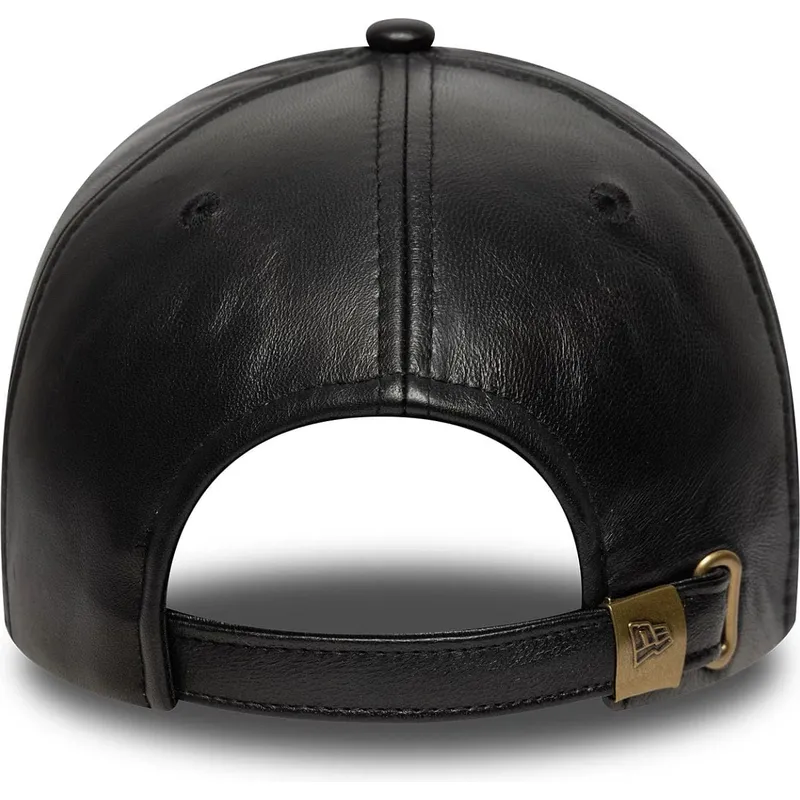 justerbar-sort-buet-kasket-9forty-e-frame-img-leather-fra-new-york-yankees-mlb-fra-new-era