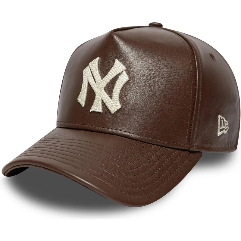 new-york-yankees-mlb-new-era-9forty-e-frame-img-leather-justerbar-brun-buet-kasket