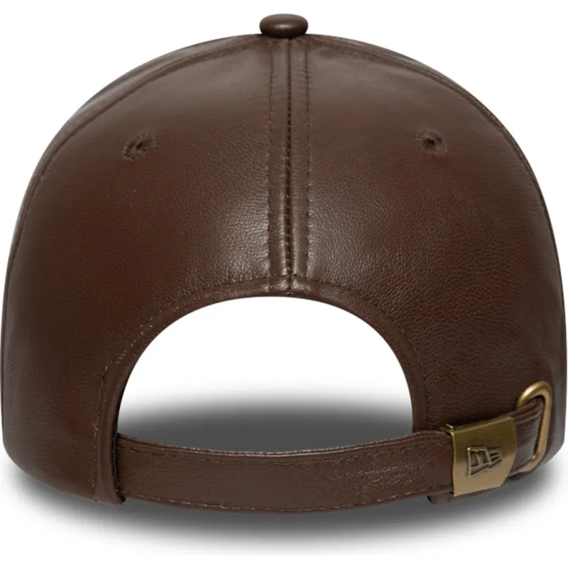 braune-verstellbare-curved-cap-9forty-e-frame-img-leather-der-new-york-yankees-mlb-von-new-era
