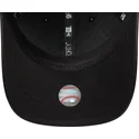 schwarze-snapback-kappe-mit-gebogenem-schirm-und-schwarzem-logo-9forty-m-crown-pu-der-los-angeles-dodgers-mlb-von-new-era