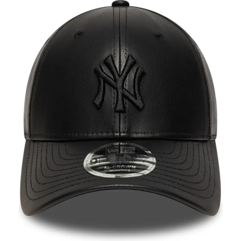 new-era-new-york-yankees-mlb-9forty-m-crown-pu-sort-buet-snapback-kasket-med-sort-logo