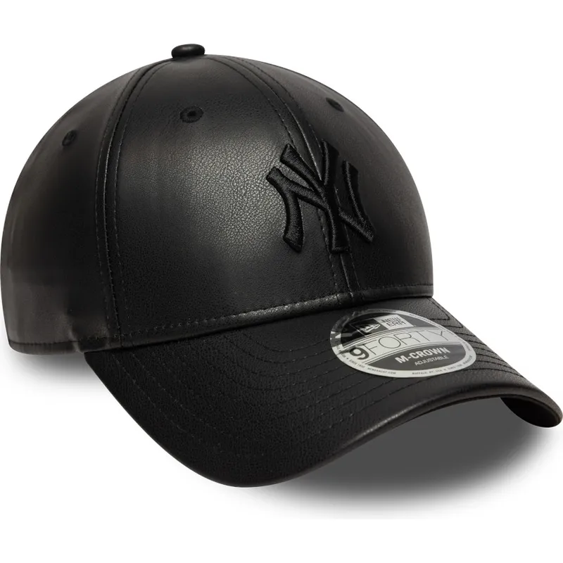 new-era-new-york-yankees-mlb-9forty-m-crown-pu-sort-buet-snapback-kasket-med-sort-logo