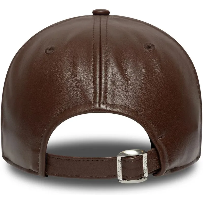 brun-justerbar-kurvet-kasket-9forty-m-crown-img-leather-fra-new-york-yankees-mlb-fra-new-era