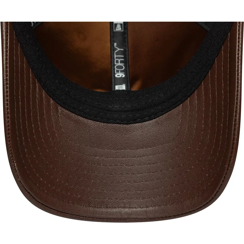 justerbar-brun-buet-kasket-9forty-m-crown-img-leather-new-york-yankees-mlb-fra-new-era