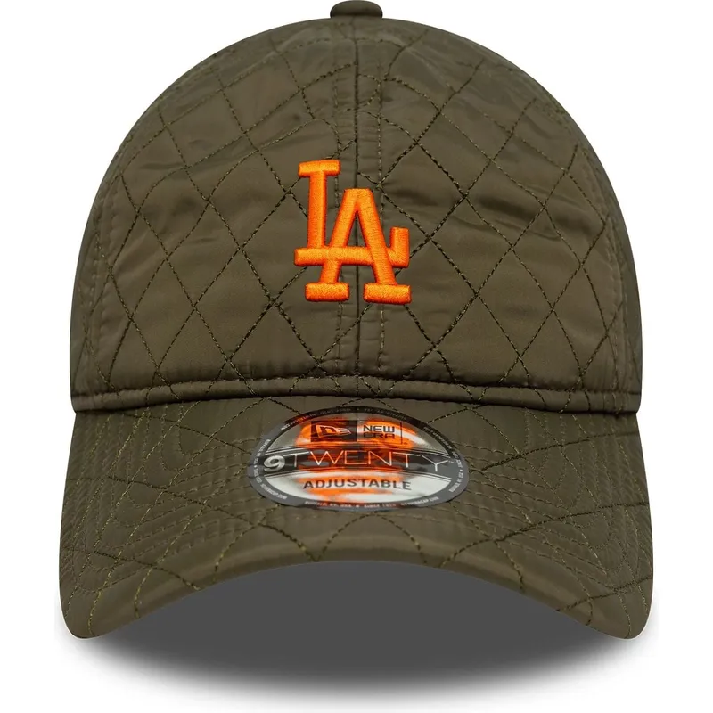 shapka-izvita-zelena-reguliruema-9twenty-quilted-na-los-angeles-dodgers-mlb-ot-new-era