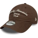 gorra-curva-marron-ajustable-rocky-mountains-9twenty-wordmark-de-new-era