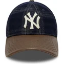 shapka-izvita-mnogocveten-reguliruem-9twenty-img-loden-leather-na-new-york-yankees-mlb-ot-new-era