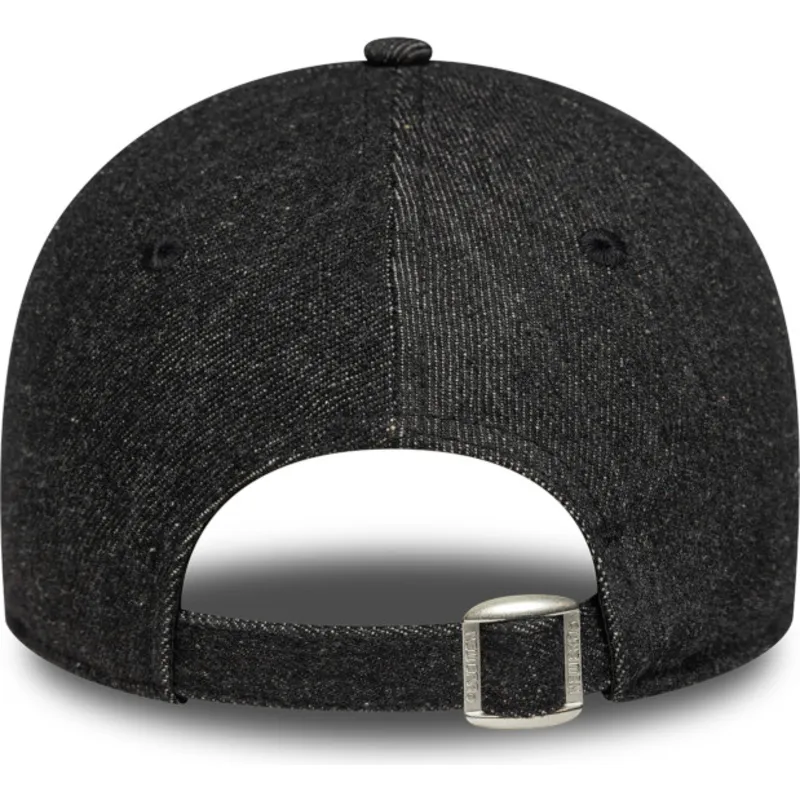 shapka-izvita-cherna-reguliruem-9forty-sequin-denim-na-los-angeles-dodgers-mlb-ot-new-era