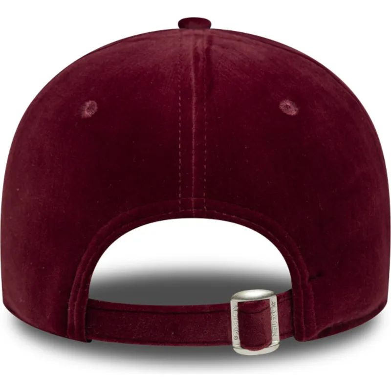 new-era-los-angeles-dodgers-mlb-9forty-velour-justerbar-bordeaux-kvindekasket-med-buet-skygge