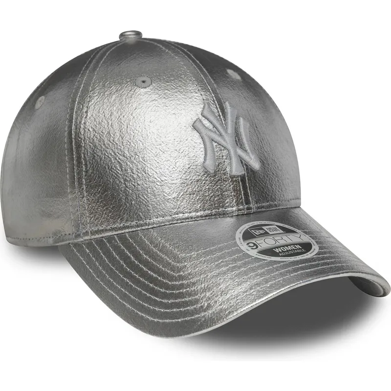 shapka-izvita-srebrist-reguliruem-plateada-9forty-metallic-na-new-york-yankees-mlb-ot-new-era
