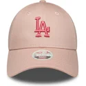 shapka-izvita-roza-reguliruem-9forty-league-essential-na-los-angeles-dodgers-mlb-ot-new-era