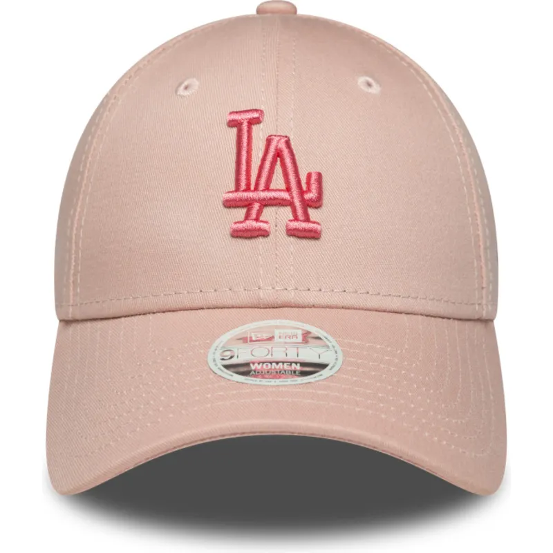 shapka-izvita-roza-reguliruem-9forty-league-essential-na-los-angeles-dodgers-mlb-ot-new-era
