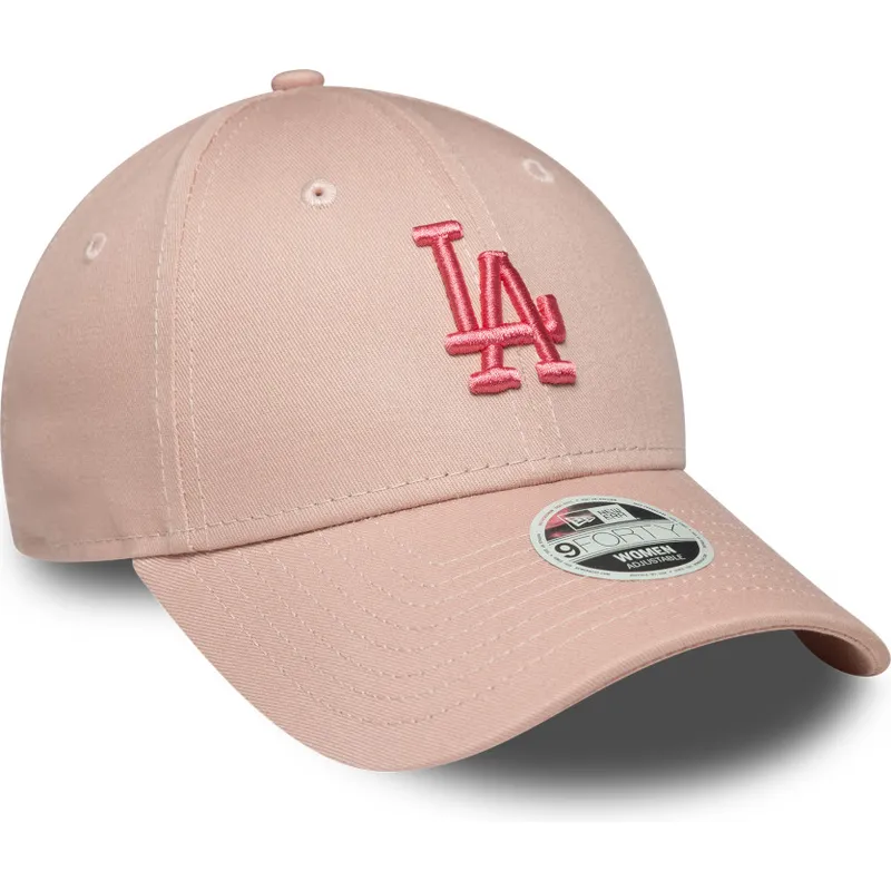 shapka-izvita-roza-reguliruem-9forty-league-essential-na-los-angeles-dodgers-mlb-ot-new-era