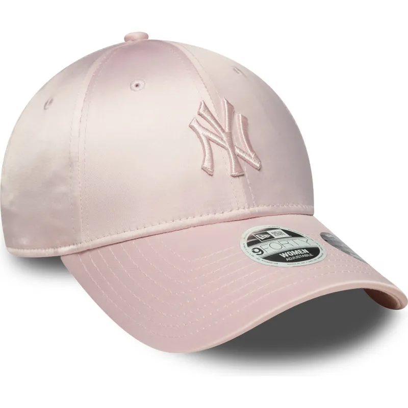 new-era-new-york-yankees-mlb-9forty-satin-bow-back-justerbar-lyserod-kvindekasket-med-lyserodt-logo
