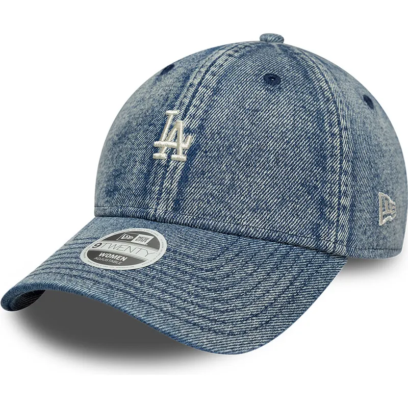 los-angeles-dodgers-mlb-9twenty-denim-justerbar-bla-kvindehat-med-buet-skygge-fra-new-era