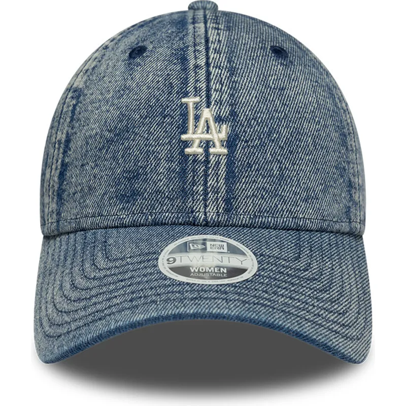 bla-justerbar-buet-kasket-til-kvinder-9twenty-denim-fra-los-angeles-dodgers-mlb-fra-new-era
