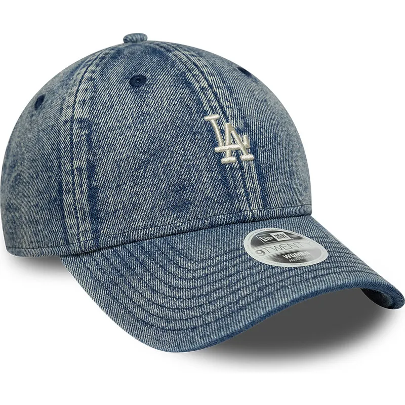 los-angeles-dodgers-mlb-9twenty-denim-justerbar-bla-kvindehat-med-buet-skygge-fra-new-era