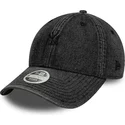 shapka-izvita-cherna-reguliruem-9twenty-denim-na-new-york-yankees-mlb-ot-new-era