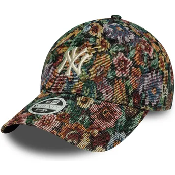 New Era New York Yankees MLB 9TWENTY Floral justerbar flerfarvet kvindekasket med buet skygge