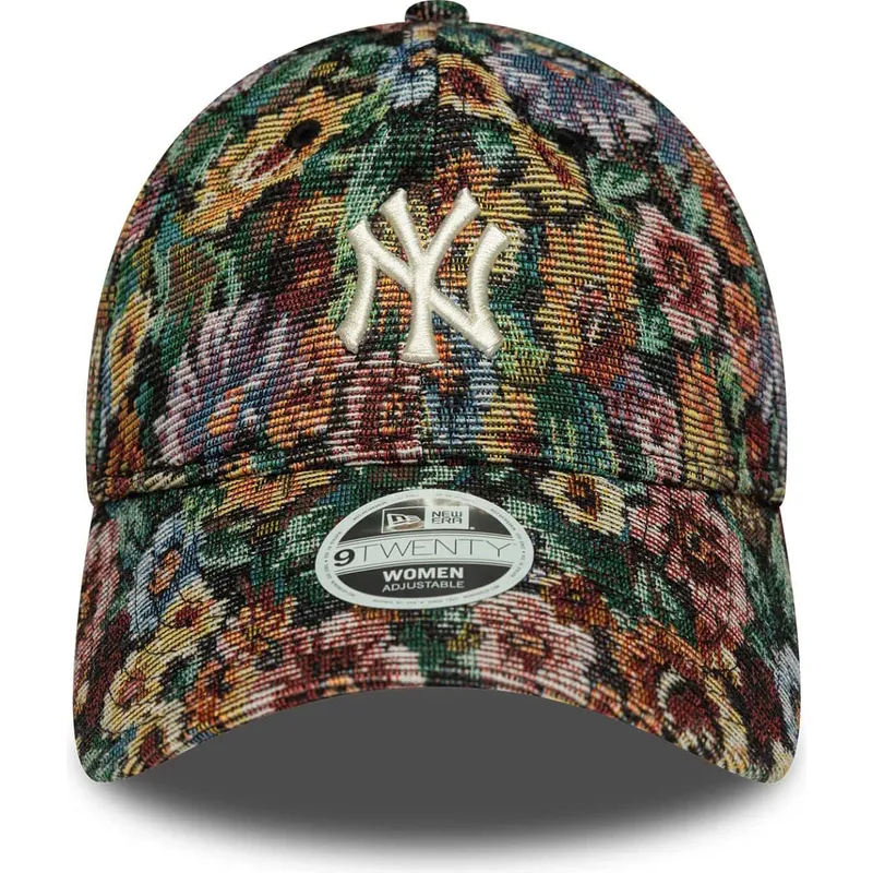 new-era-new-york-yankees-mlb-9twenty-floral-justerbar-flerfarvet-kvindekasket-med-buet-skygge