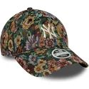new-era-new-york-yankees-mlb-9twenty-floral-justerbar-flerfarvet-kvindekasket-med-buet-skygge