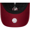 rote-verstellbare-curved-cap-fur-damen-mit-rotem-logo-9twenty-padded-der-new-york-yankees-mlb-von-new-era