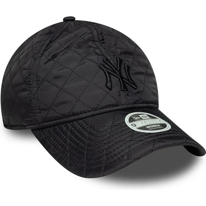 shapka-izvita-cherna-reguliruem-9twenty-padded-na-new-york-yankees-mlb-ot-new-era