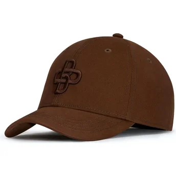 Oblack Извита Периферия Кафяво Лого Baseball Peach OBL061 Кафява Регулируема Шапка