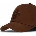 braune-verstellbare-curved-cap-mit-braunem-logo-baseball-peach-obl061-von-oblack