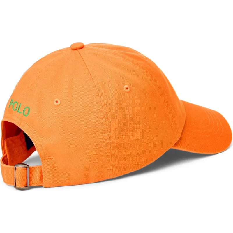 shapka-izvita-oranzhev-reguliruem-cotton-chino-classic-sport-ot-polo-ralph-lauren
