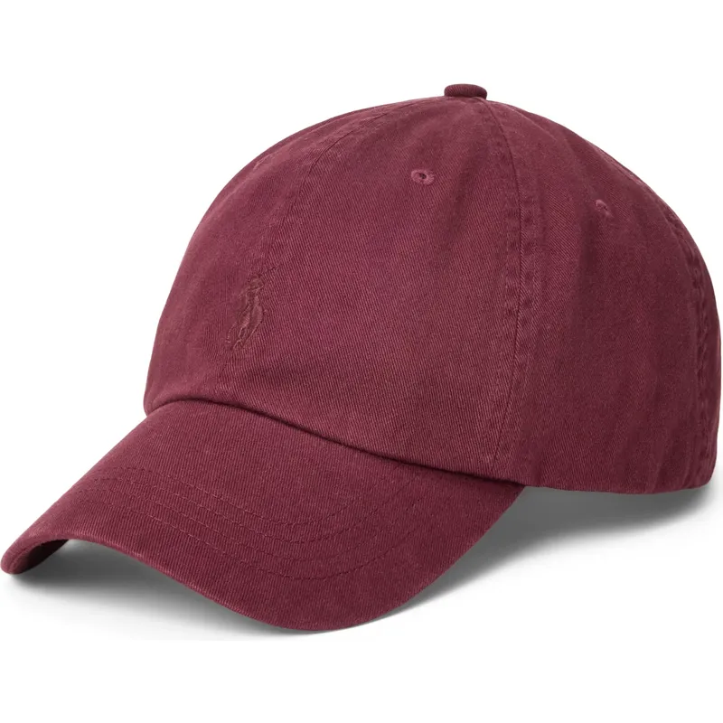 shapka-izvita-chervena-reguliruem-cotton-chino-classic-sport-ot-polo-ralph-lauren