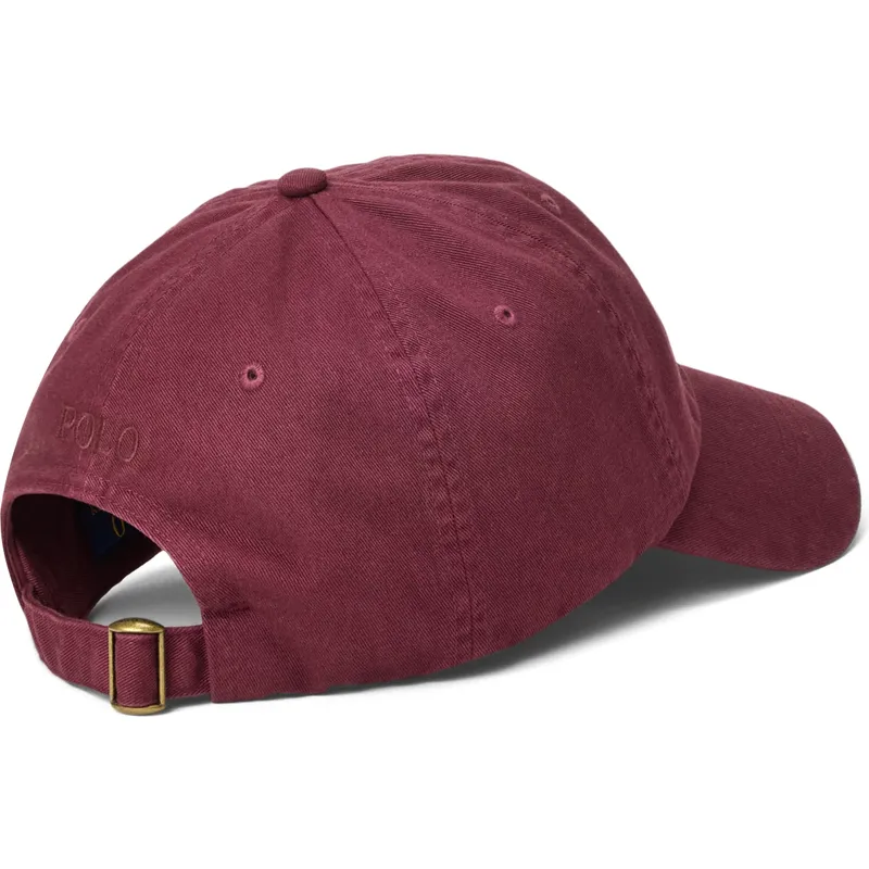 shapka-izvita-chervena-reguliruem-cotton-chino-classic-sport-ot-polo-ralph-lauren