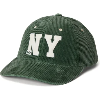 Καπέλο με καμπύλη πράσινο ρυθμιζόμενο NY Patch Authentic Corduroy της Polo Ralph Lauren