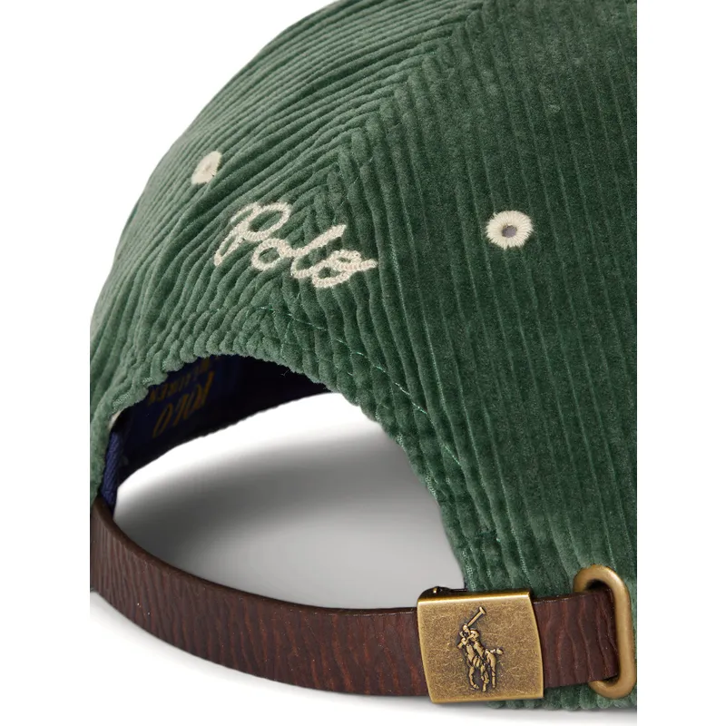shapka-izvita-zelena-reguliruema-ot-polo-ralph-lauren