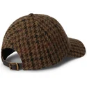 verstellbare-braune-kappe-mit-gebogenem-schirm-aus-kariertem-wolltweed-von-polo-ralph-lauren