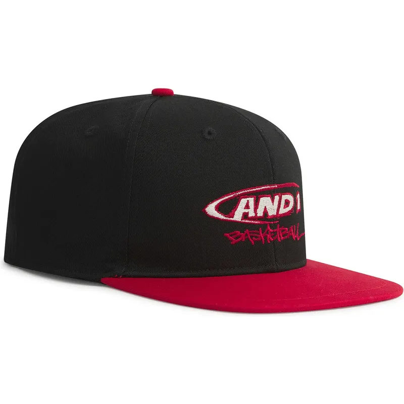 sort-og-rod-flad-snapback-kasket-med-graffiti-logo-fra-and1