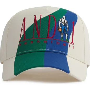 Gorra curva beige snapback Retro Logo Colour Block de AND1